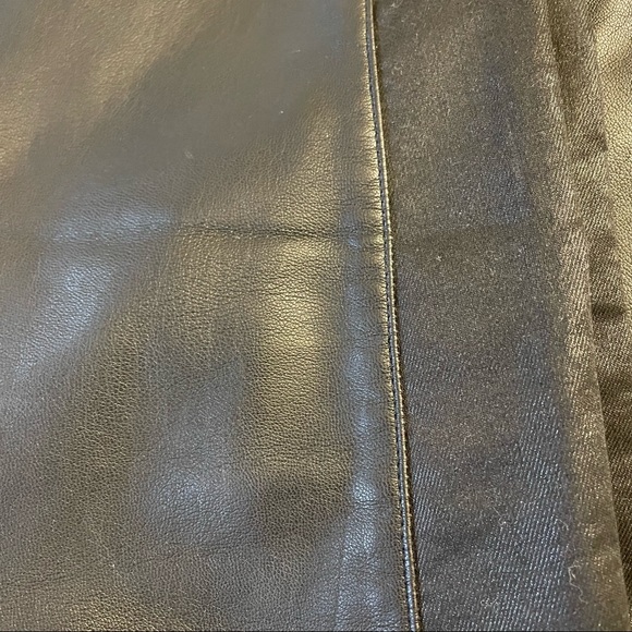 H&M black vegan leather and coated black pants, size 14. - Picture 5 of 10